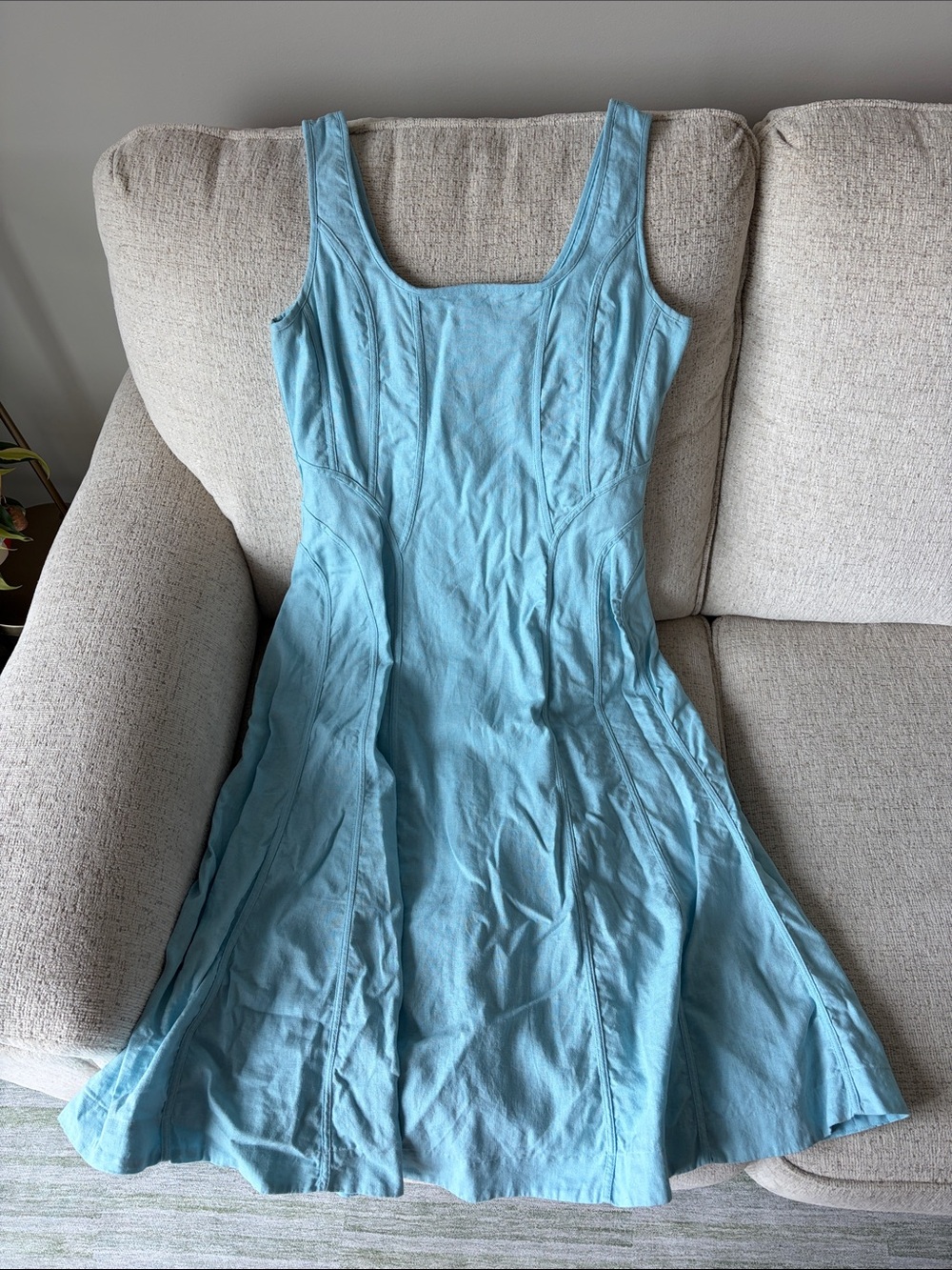 House of Harlow 1960 Light Blue Sleeveless Midi Dress